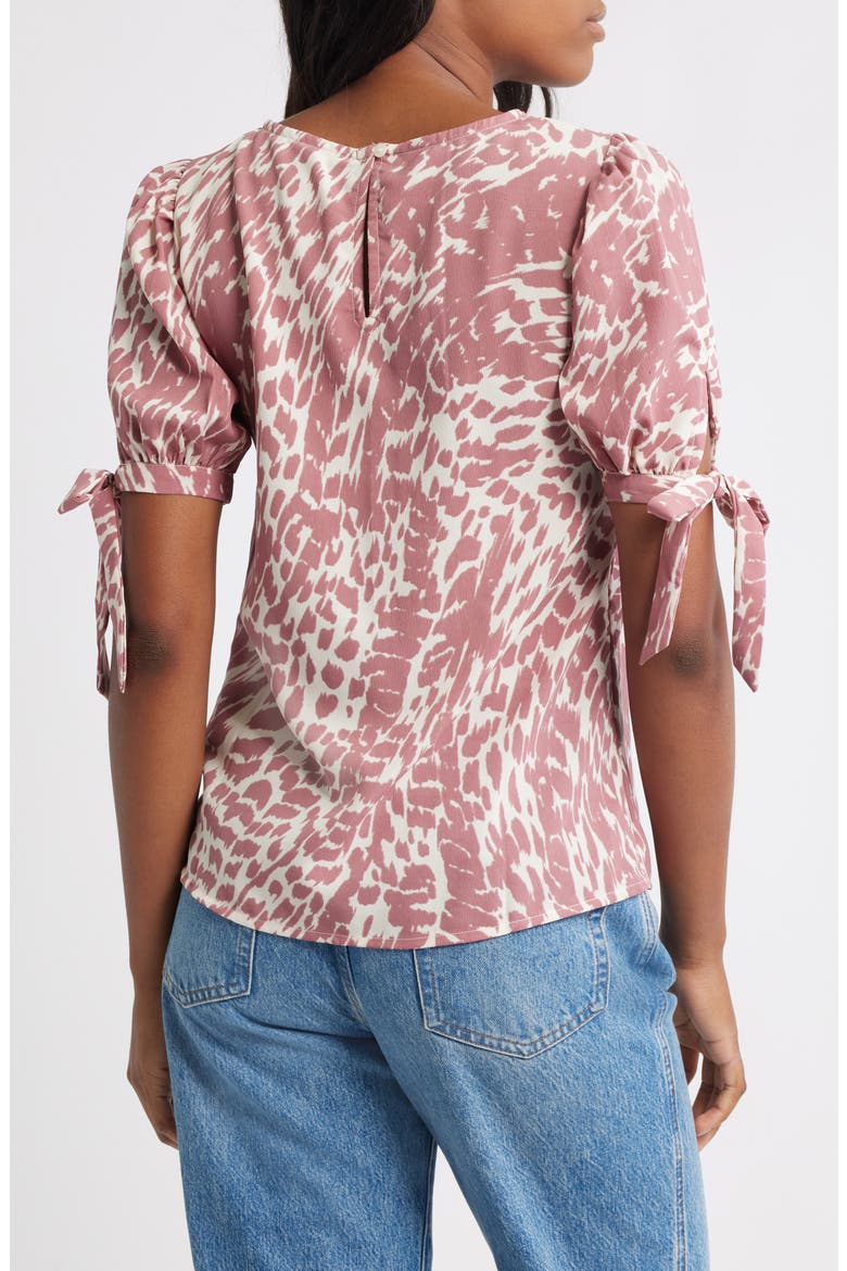 Tie Sleeve Top, Alternate, color, PINK