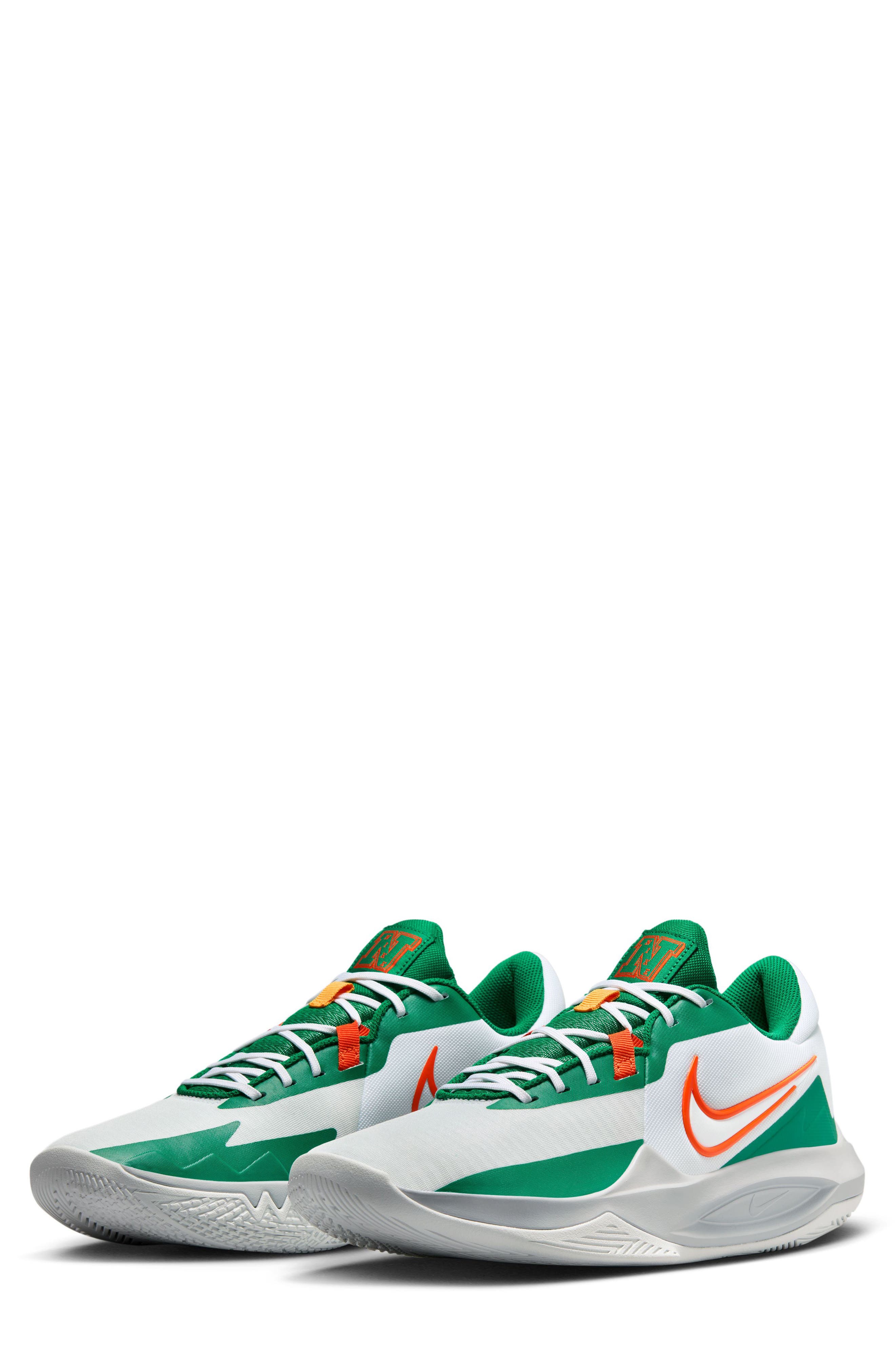 Precision 6 Basketball Shoe, Main, color, 103 WHITE/SFTY O