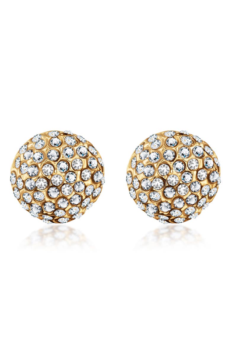 CHRISTINA CARUSO Pavé Stud Earrings, Main, color, 14K Gold
