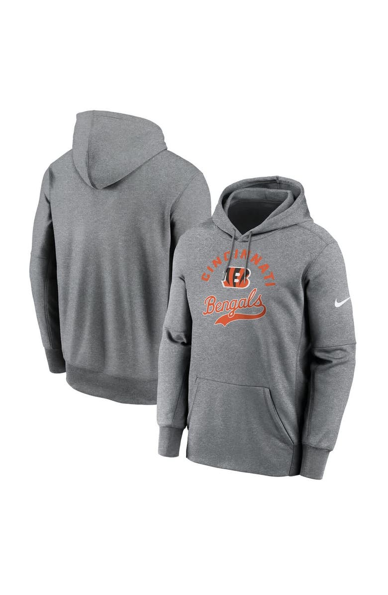 Nike Men's Nike Heather Gray Cincinnati Bengals Performance Fleece Pullover Hoodie, Main, color, Heather Gray