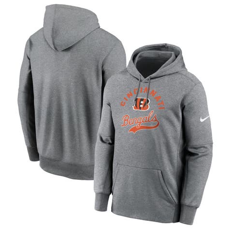 Men's Nike Heather Gray Cincinnati Bengals Performance Fleece Pullover Hoodie