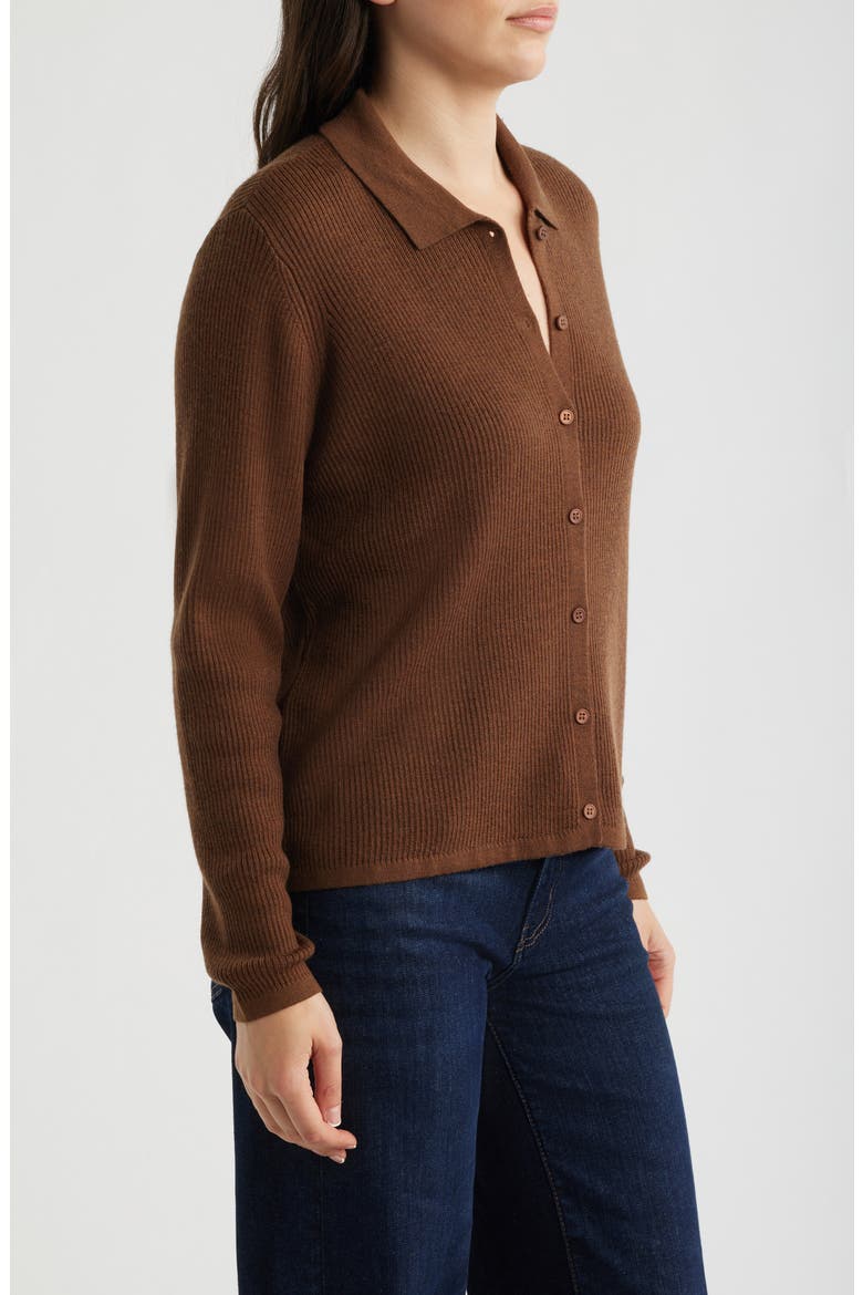Wool Cardigan, Alternate, color, MAHOGANY