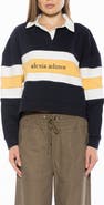 Alexia Admor Lucian Branded Rugby Polo Sweatshirt