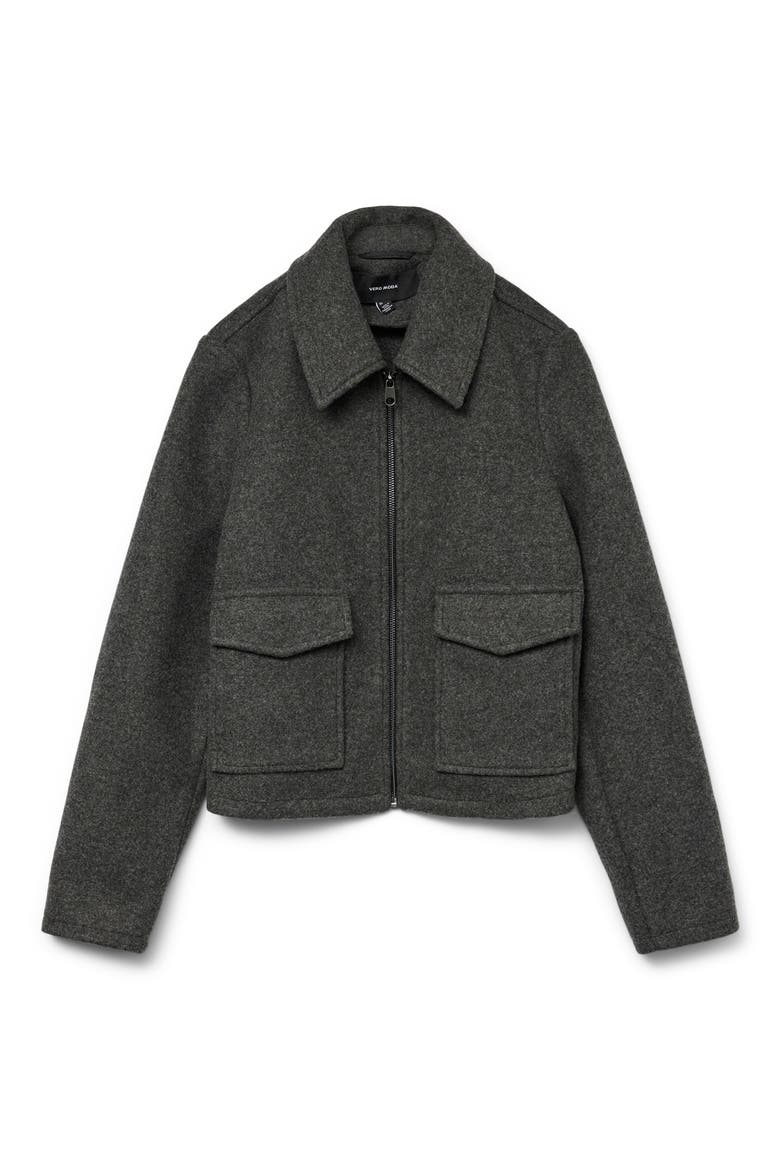 Safir Utility Pocket Shirt Jacket, Alternate, color, DARK GREY MELANGE DETAIL