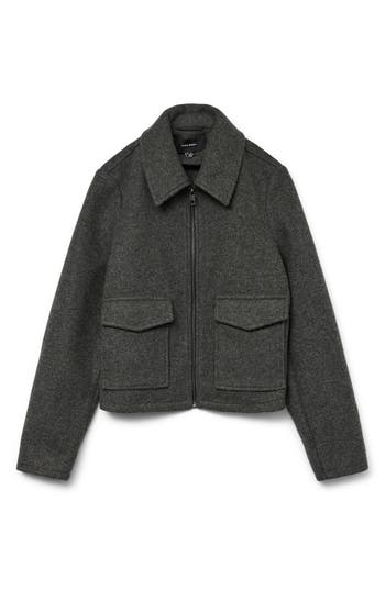Vero Moda Safir Utility Pocket Shirt Jacket In Gray