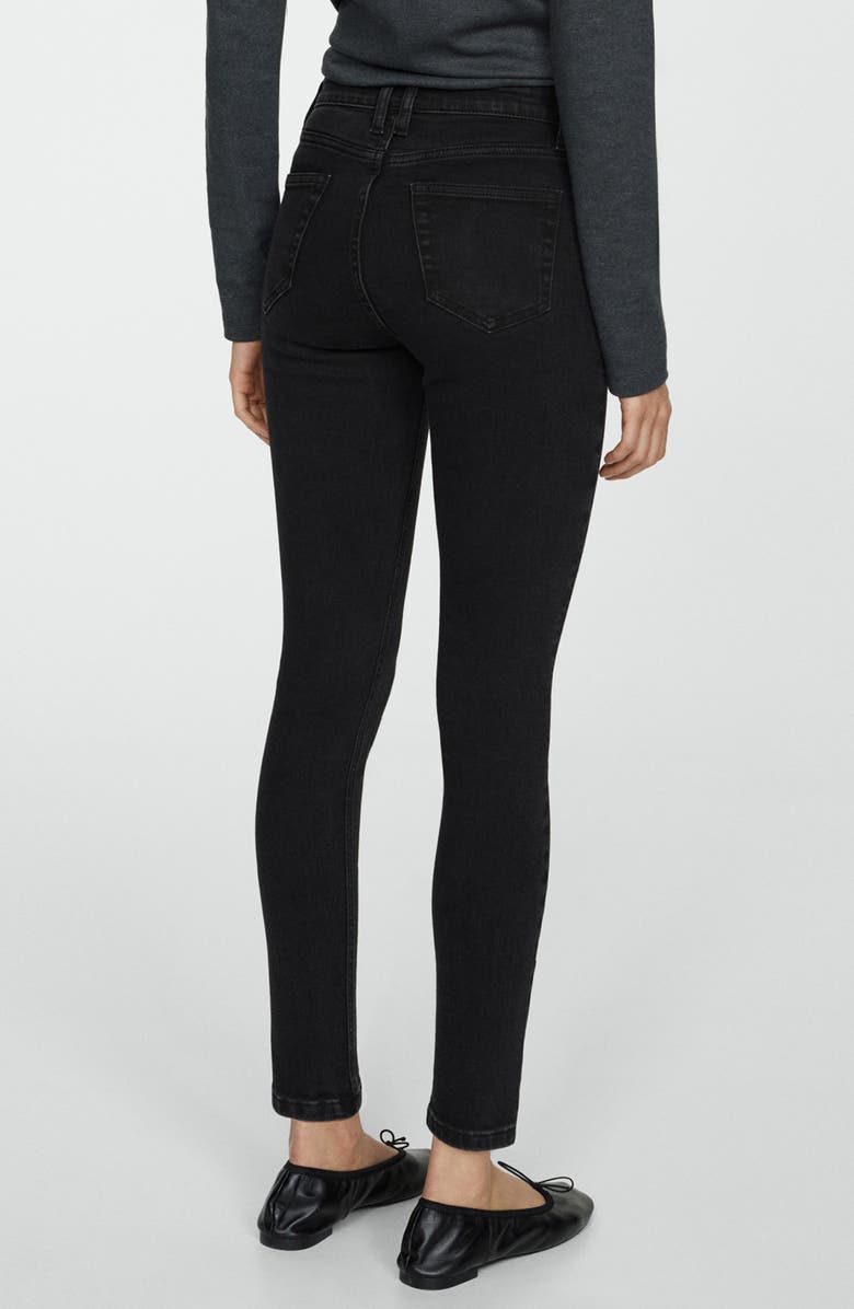 MANGO Newisa Skinny Jeans, Alternate, color, Black Denim