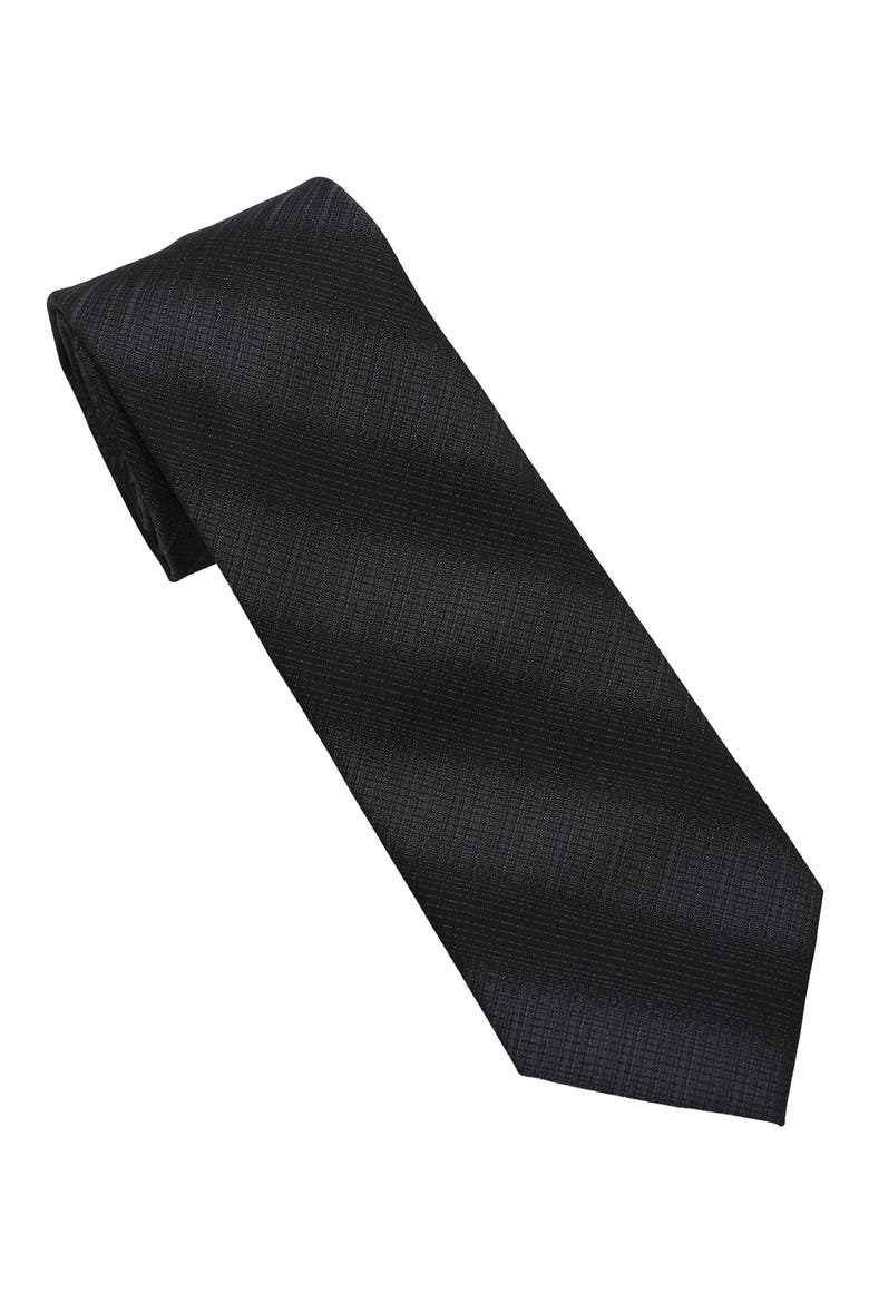 Shadow Stripe Tie, Main, color, BLACK