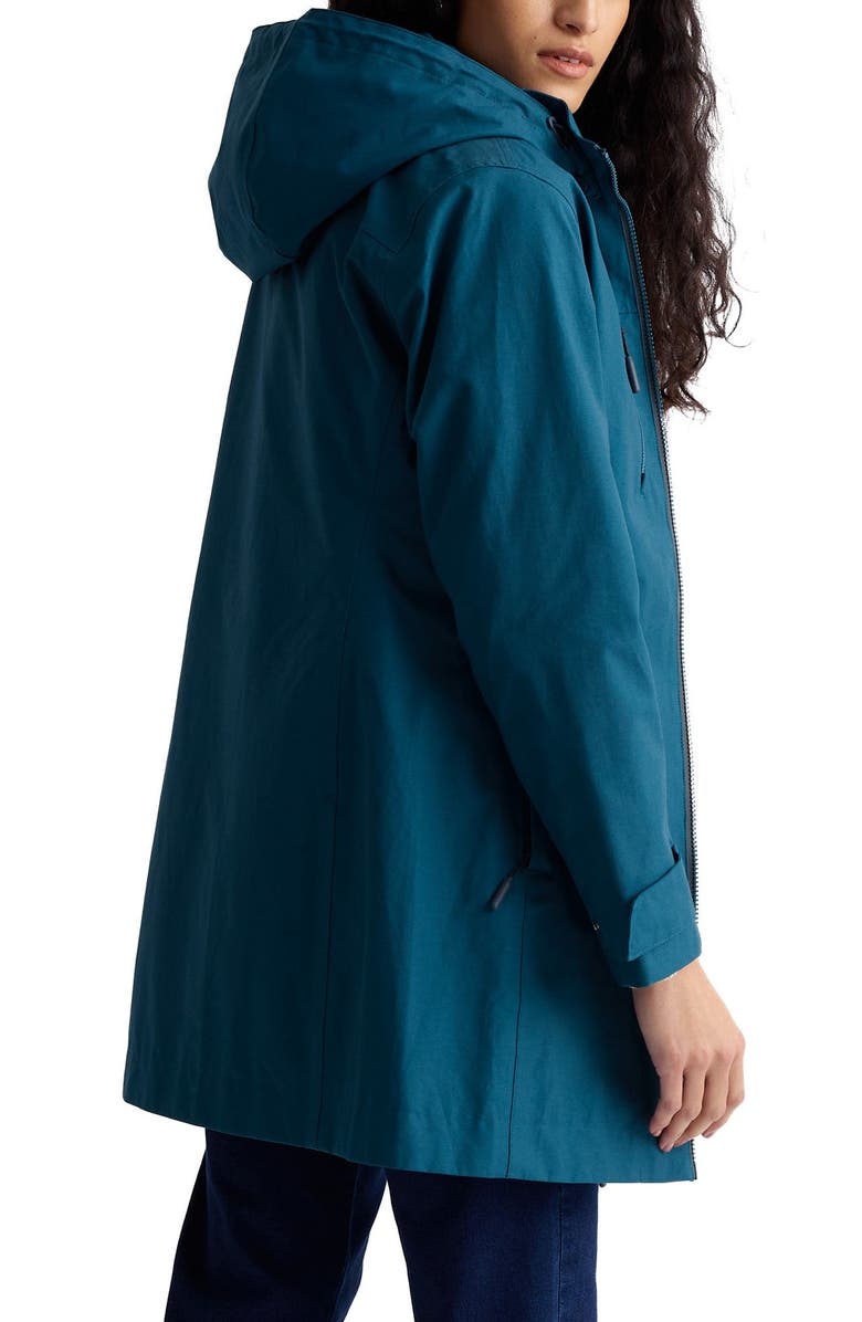 Seasalt Cornwall Coverack Waterproof Organic Cotton Blend Raincoat with Removable Hood, Alternate, color, Raincloud