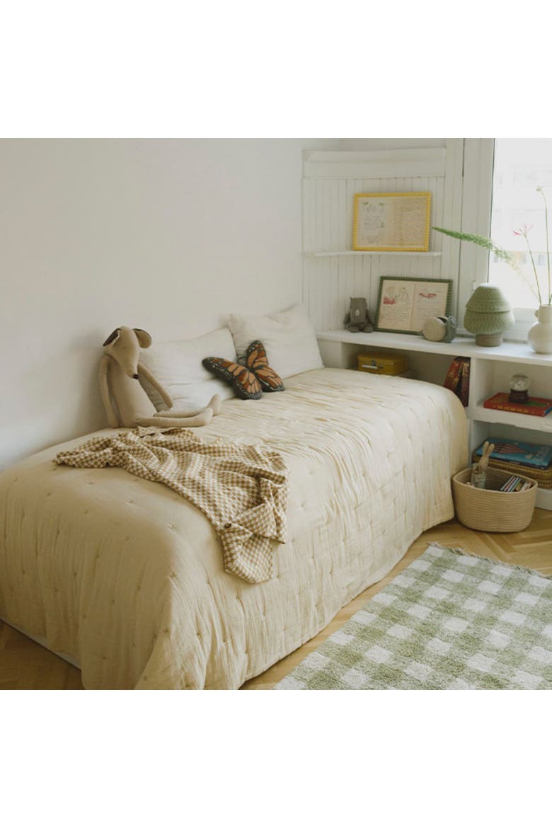 Knitted Blanket Tiles, Alternate, color, Natural/Honey