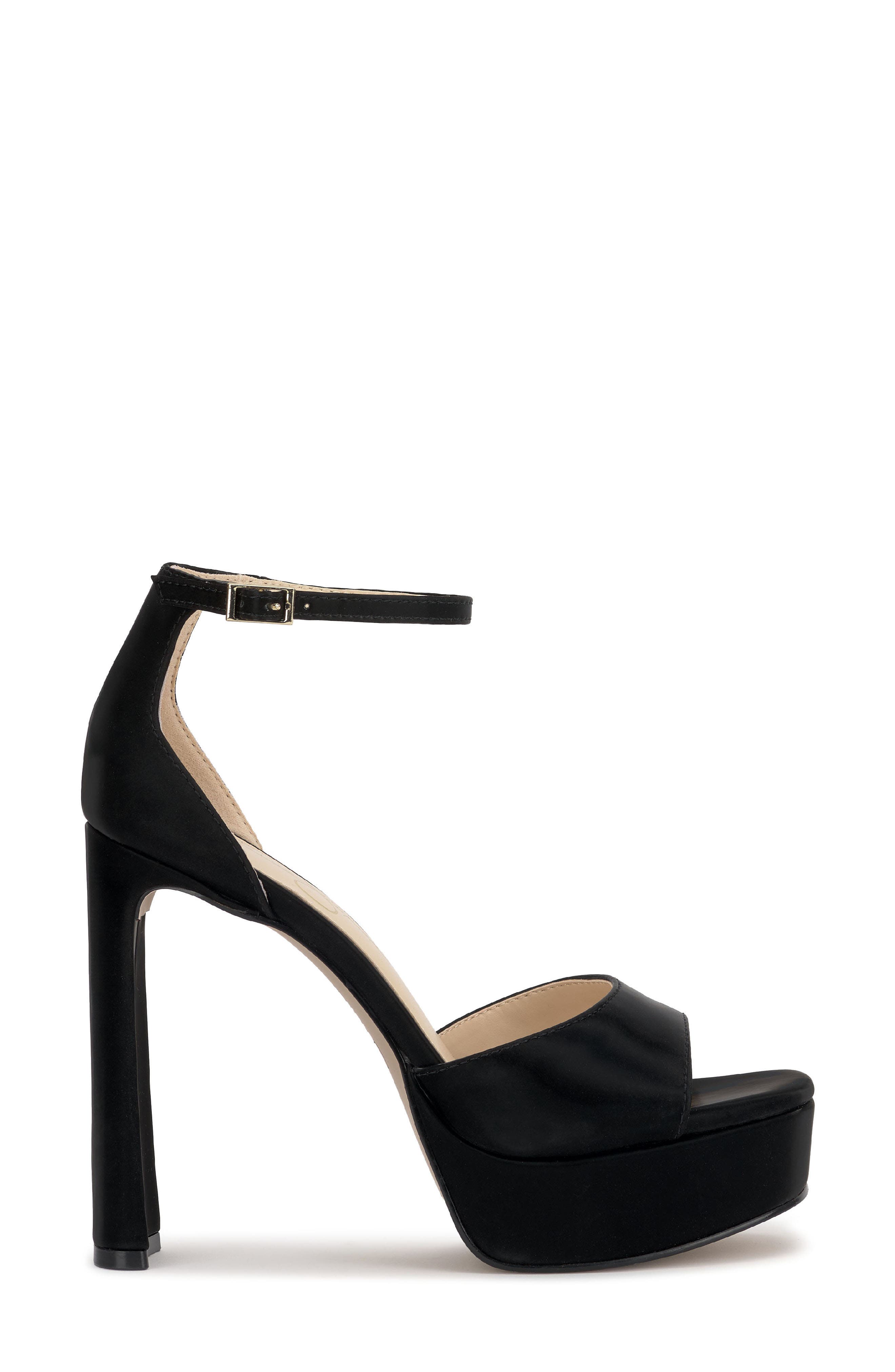 Telxia 2 Ankle Strap Platform Sandal, Alternate, color, BLACK SATIN