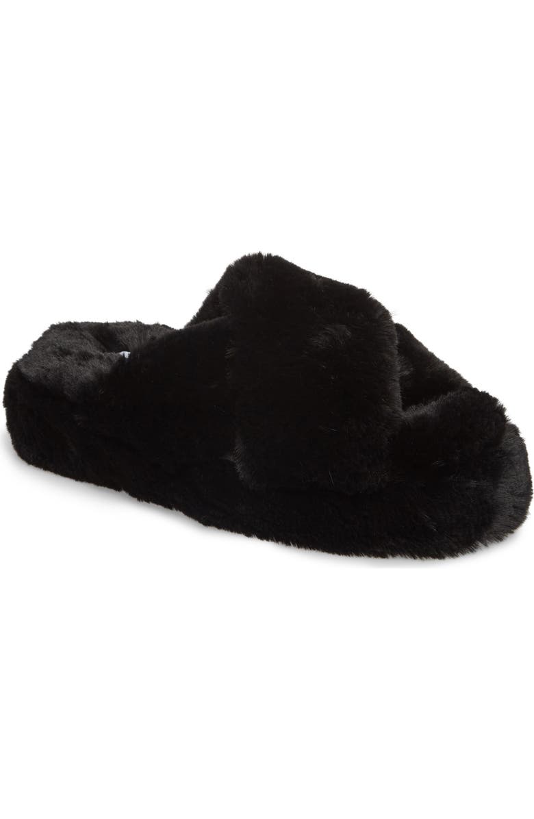 Steve Madden Comfy Faux Fur Slipper, Main, color,