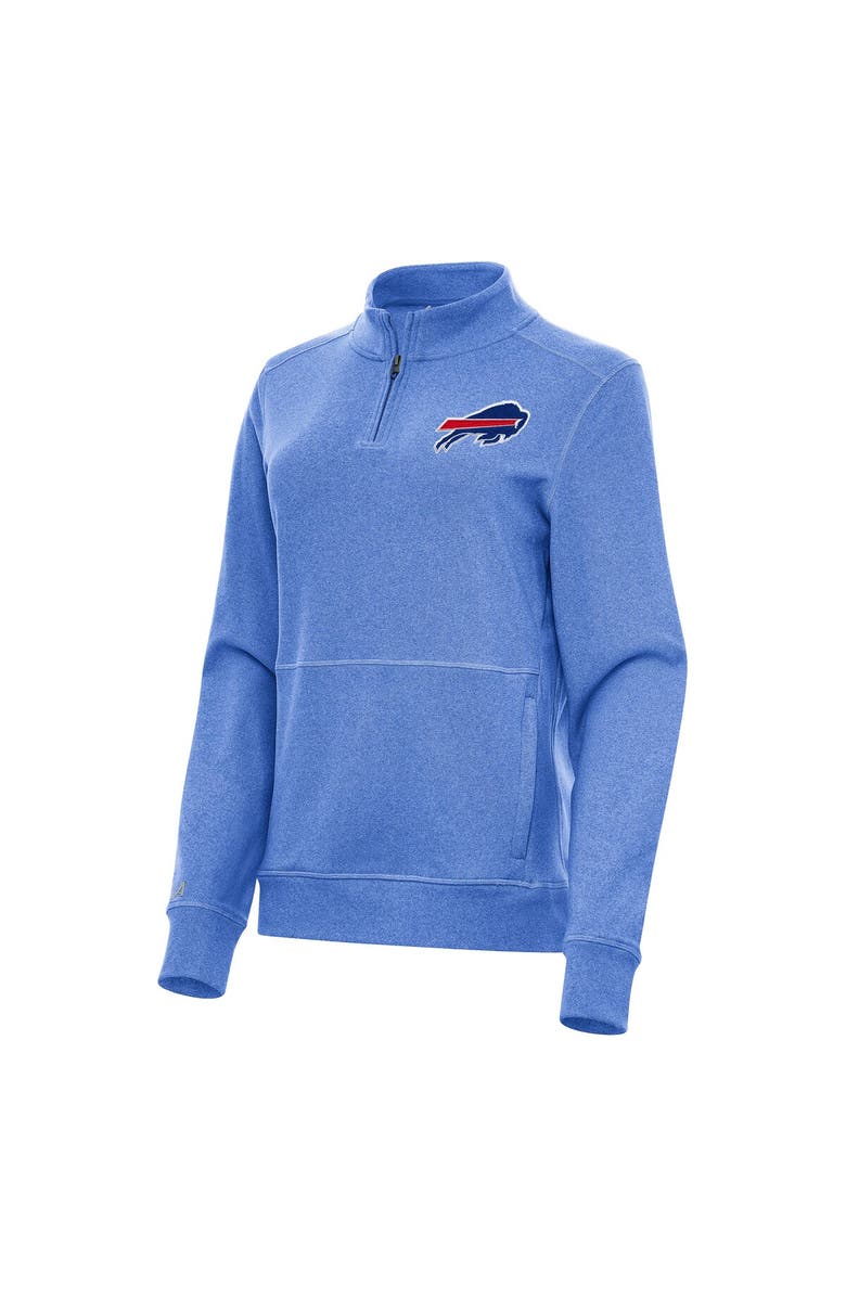 ANTIGUA Women's Antigua  Heather Royal Buffalo Bills Crush Quarter-Zip Jacket, Main, color, Heather Royal