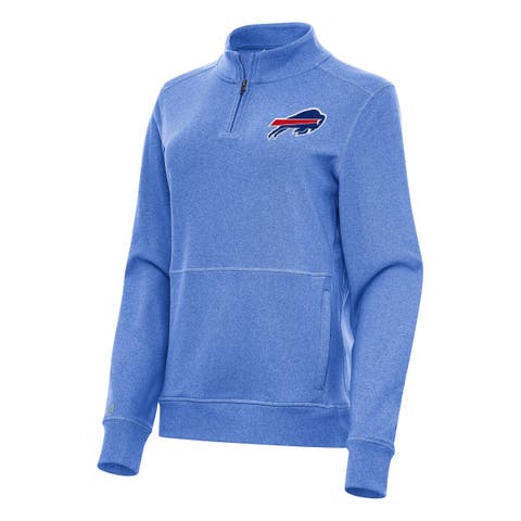 Women's Antigua  Heather Royal Buffalo Bills Crush Quarter-Zip Jacket
