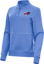 ANTIGUA Women's Antigua  Heather Royal Buffalo Bills Crush Quarter-Zip Jacket