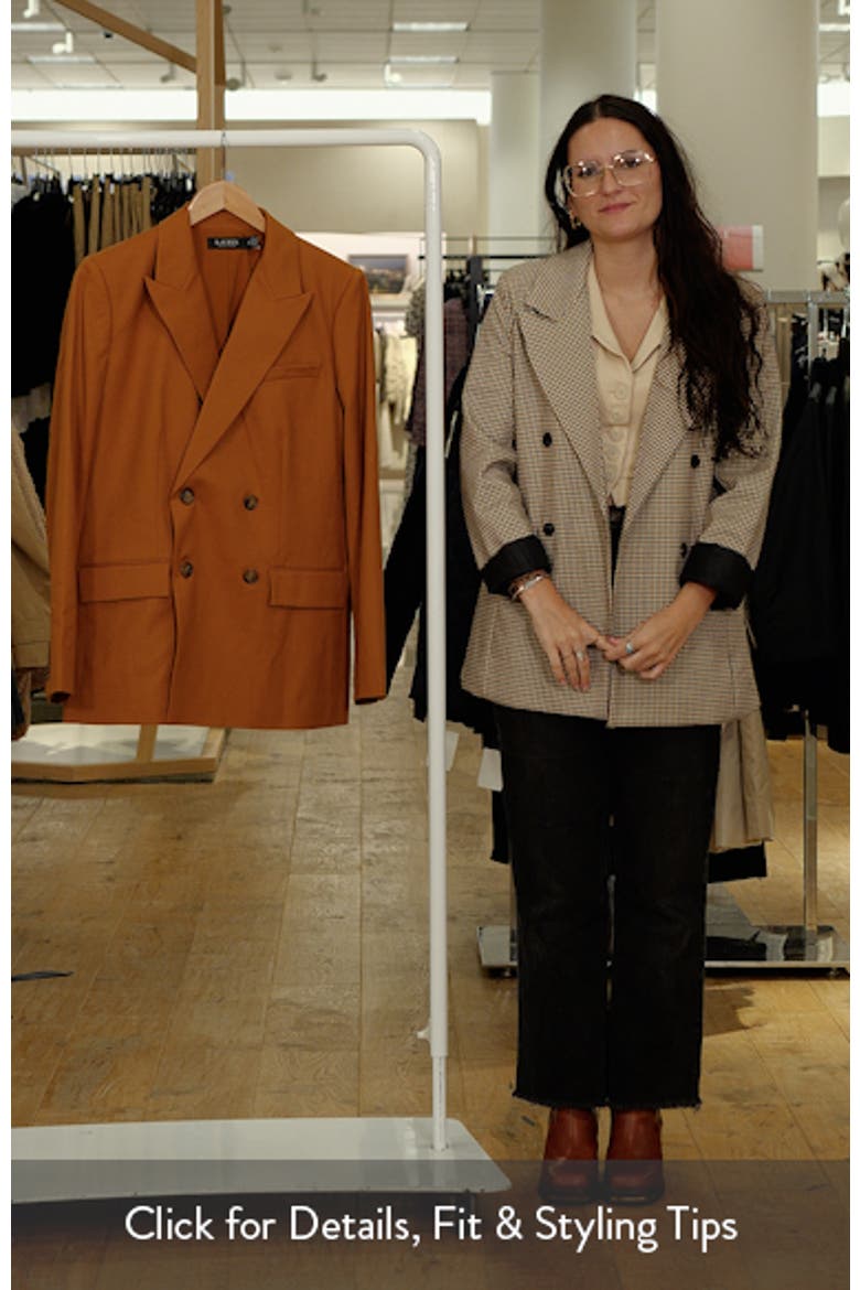 Double Breasted Wool Twill Blazer video