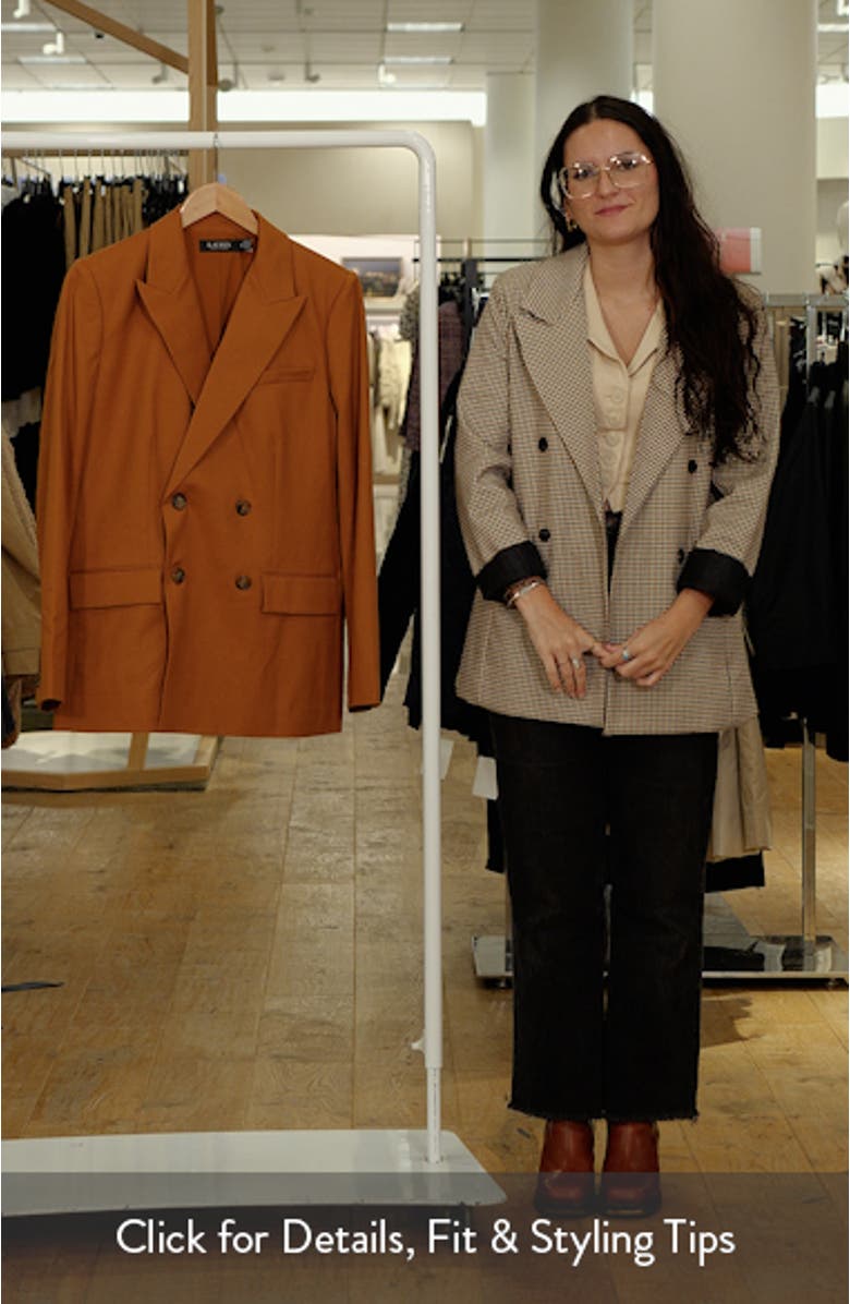 Double Breasted Wool Twill Blazer, sales video thumbnail