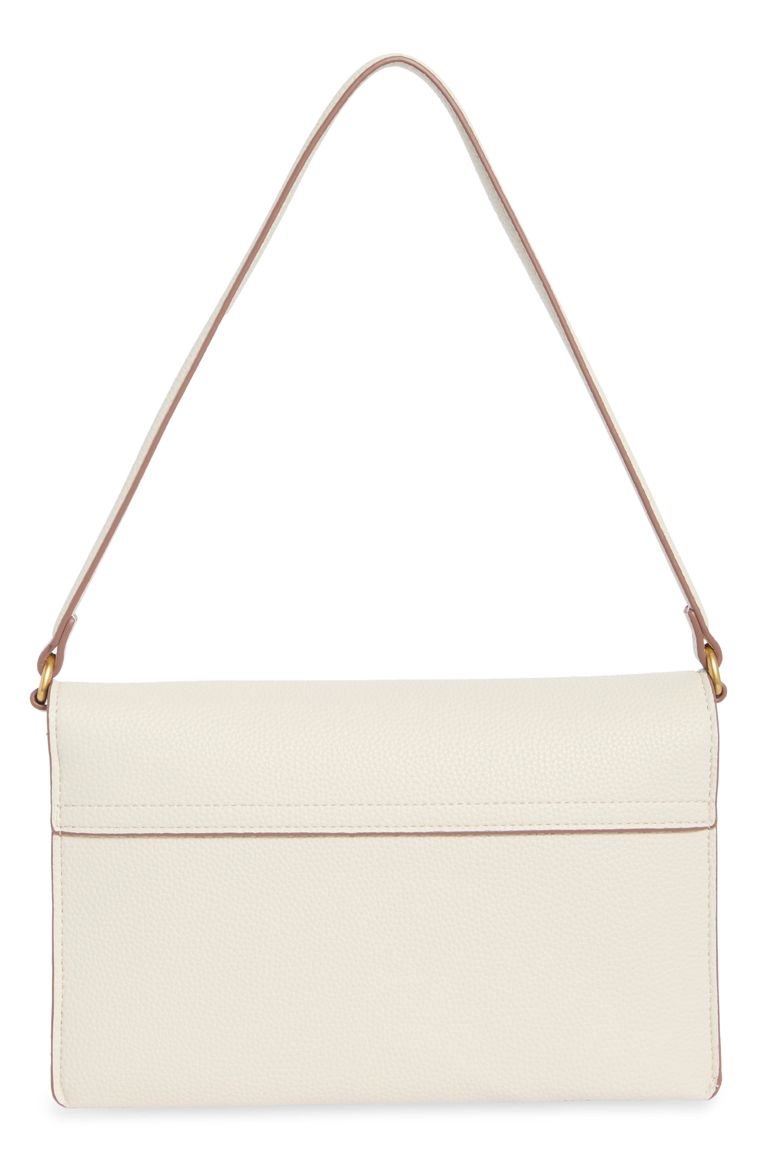 Harlan Faux Leather Shoulder Bag, Alternate, color, EGGSHELL