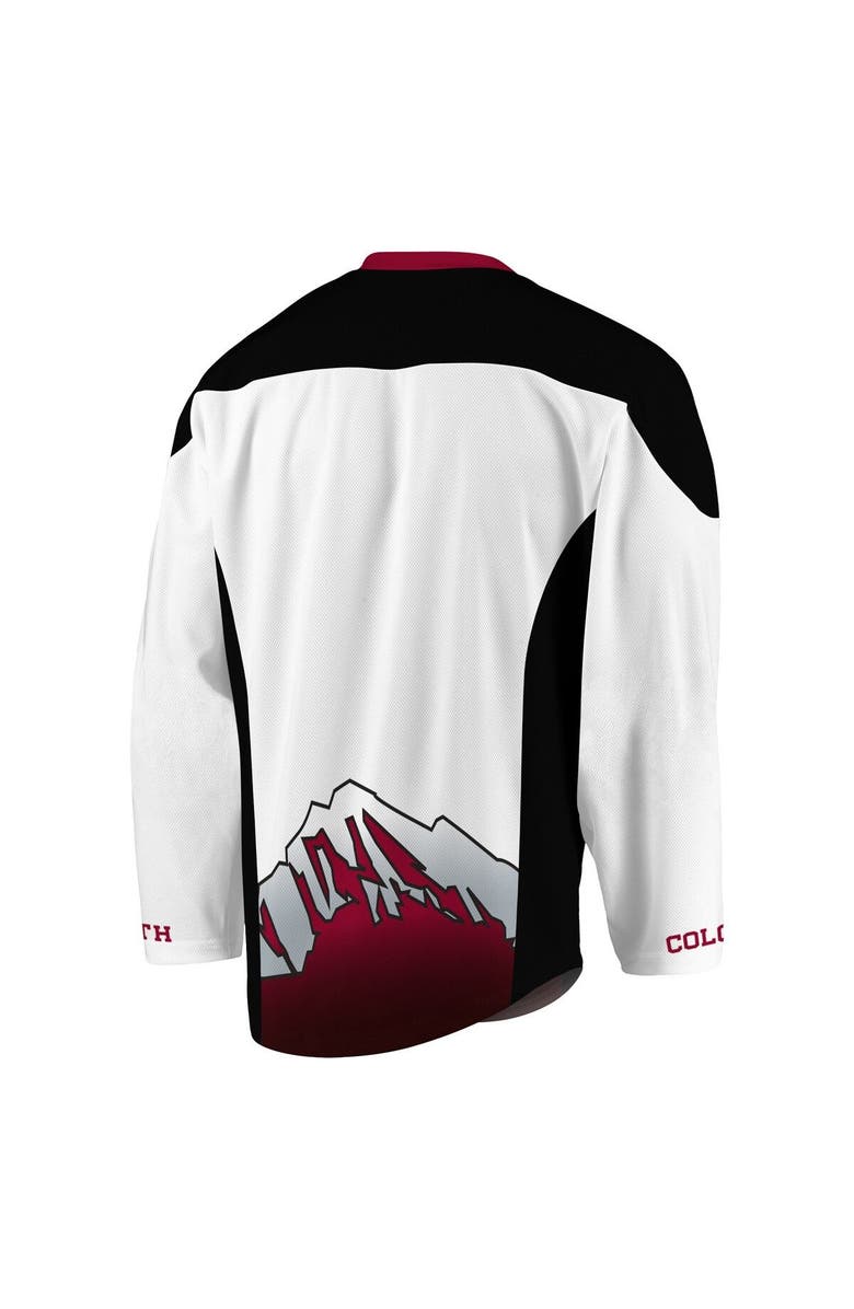 ADPRO Sports Youth White/Maroon Colorado Mammoth Replica Jersey, Alternate, color,