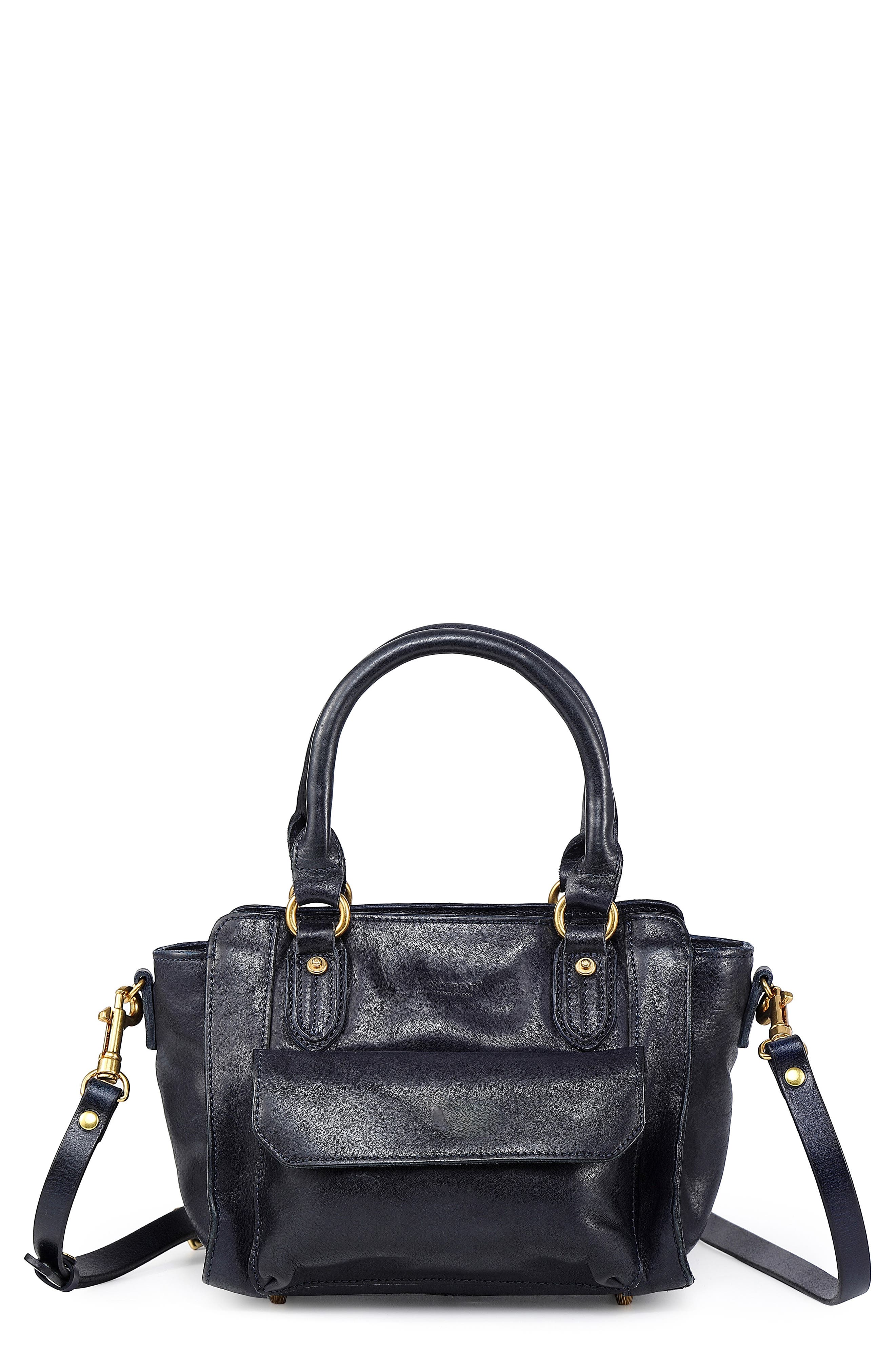 OLD TREND Pansy Mini Satchel Bag, Main, color, Navy
