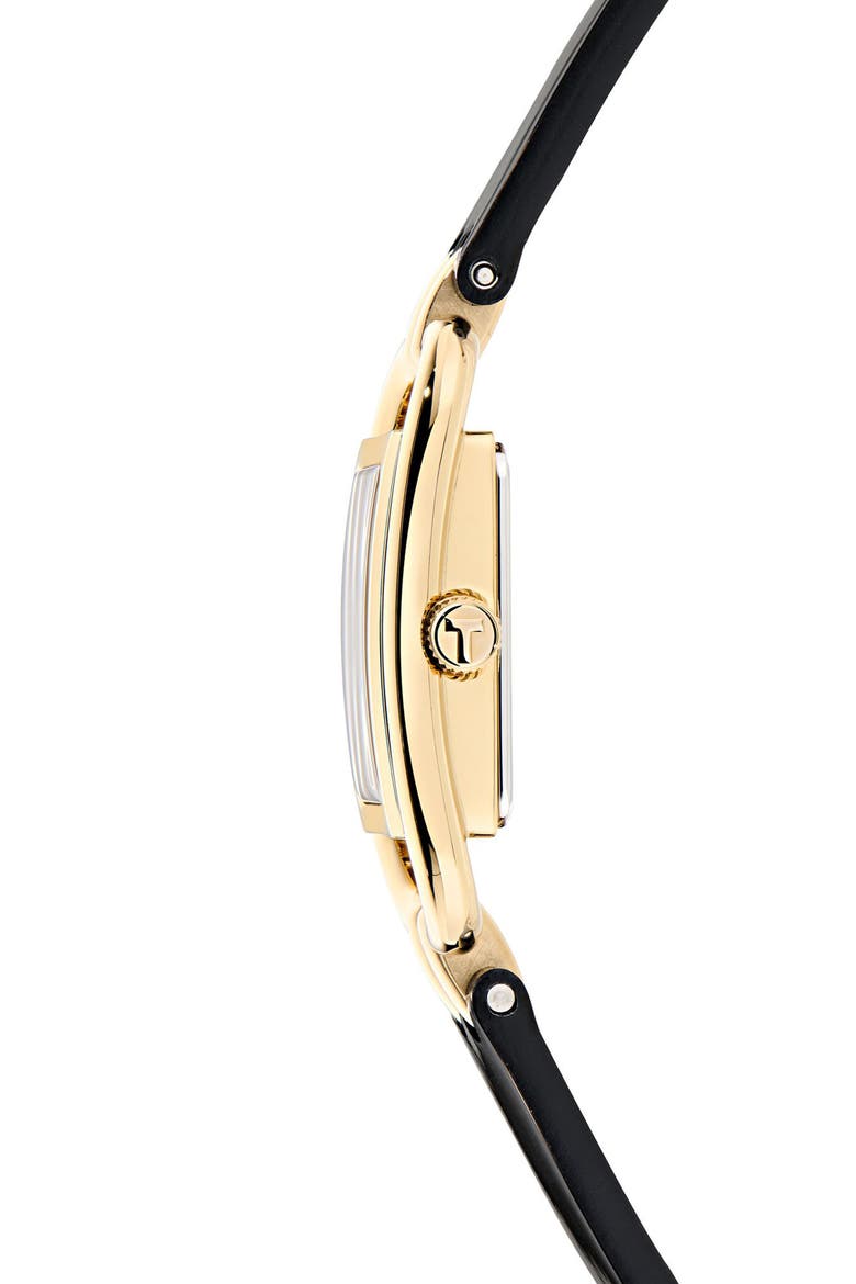 Leather Strap Watch, 17mm, Alternate, color, BLACK