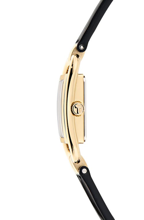 Ted Baker Leather Strap Watch, 17mm In Black