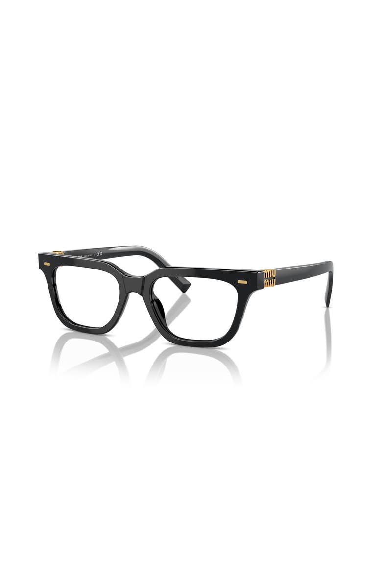 Miu Miu 51mm Rectangle optical glasses, Main, color, Black
