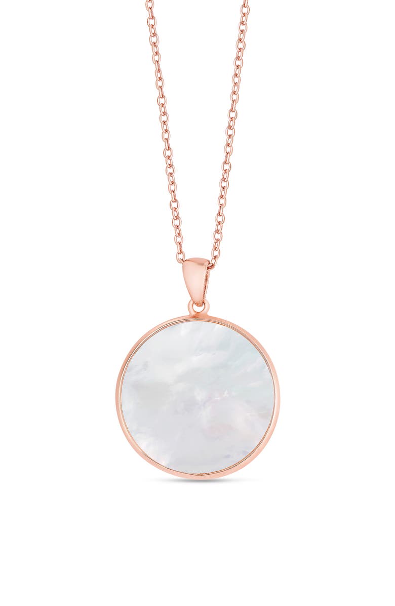 Lily Nily Kids' Mother-of-Pearl Pendant Necklace, Main, color, Rose Gold