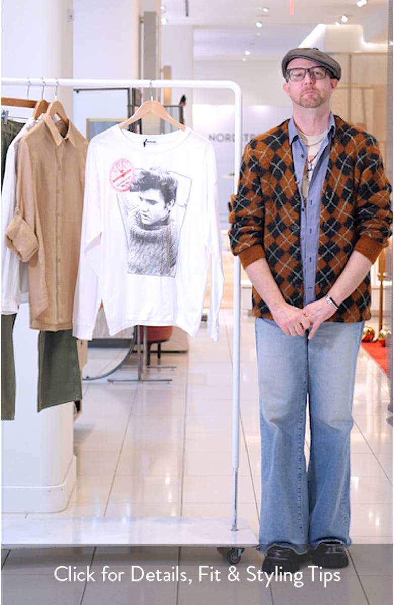 Sun Records Elvis Long Sleeve Cotton Graphic T-Shirt, sales video thumbnail