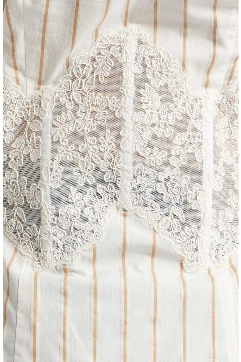 Alana Lace Inset Striped Shirt, Alternate, color, WHITE STRIPE