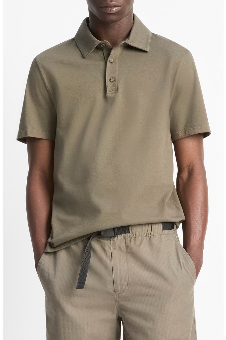 Regular Fit Garment Dyed Cotton Polo, Main, color, WASHED DOME