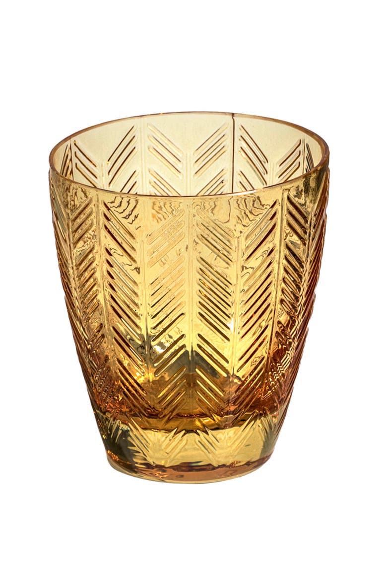 Wine Glasses ZIG ZAG Set of 6  Amber 9.8 oz, diam. 3.25", H 3.75", Main, color, Amber