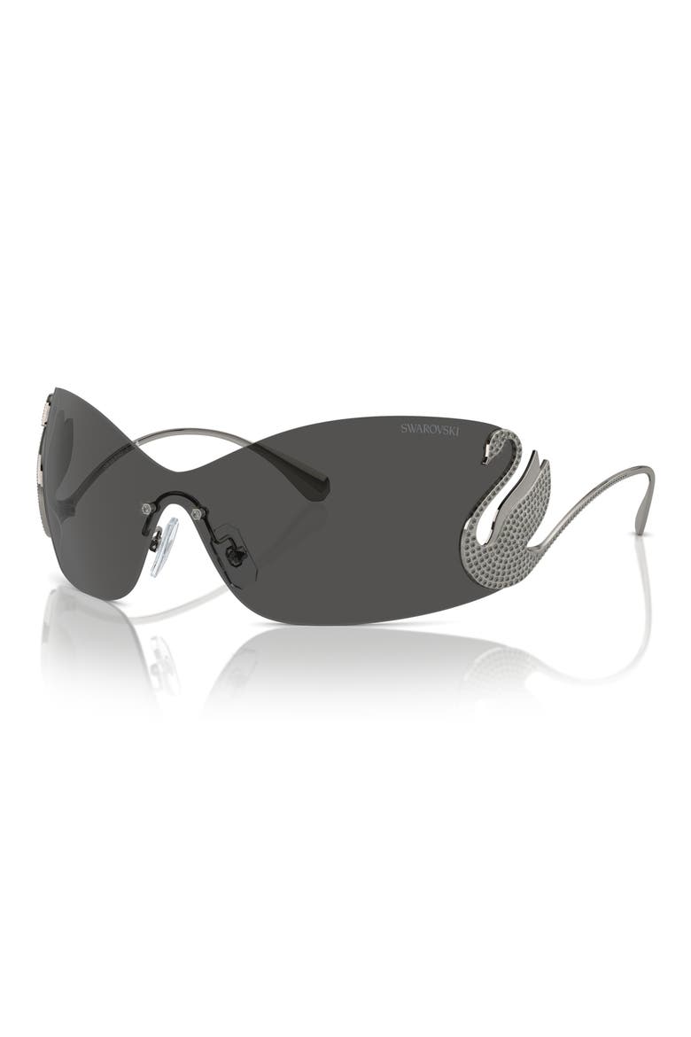 34mm Irregular Sunglasses, Alternate, color, GUNMETAL