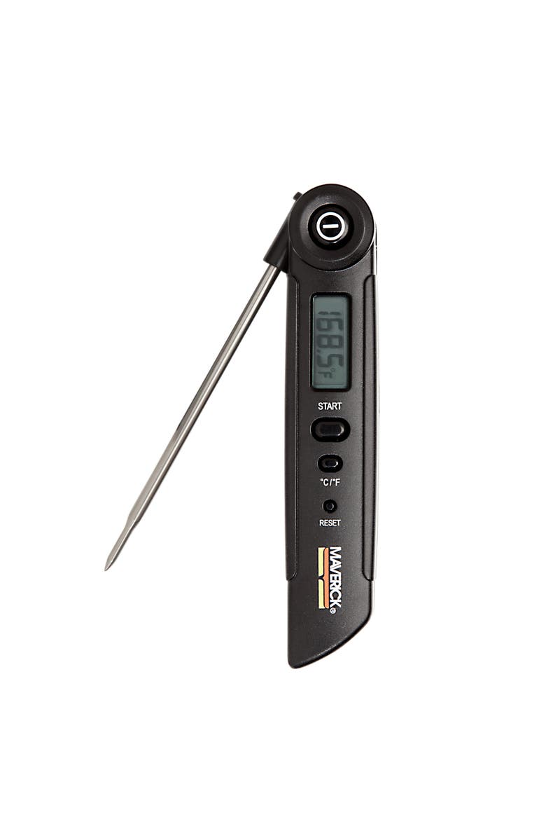 Maverick Flip-Action Probe Folding Thermometer, Main, color, Black