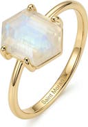 st. Moran Moonstone Hexagon Ring