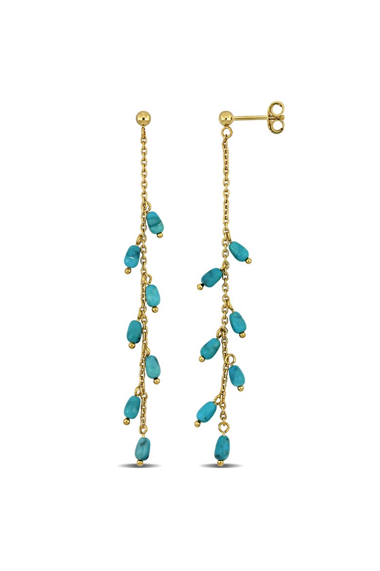 Composite Turquoise Chain Drop Earrings, Main, color, Turquoise