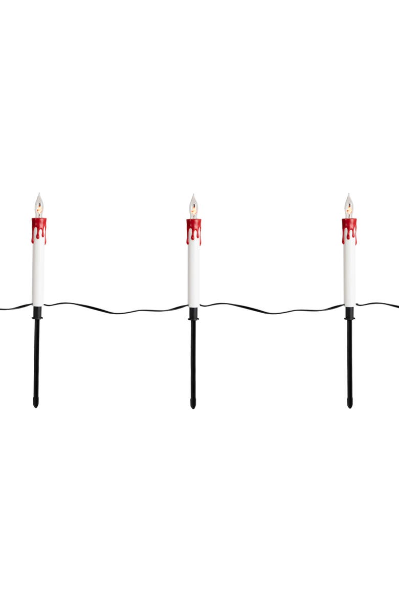 Northlight Lighted Flickering Candle Halloween Outdoor Pathway Markers - 15.25" - Set of 5, Alternate, color, 