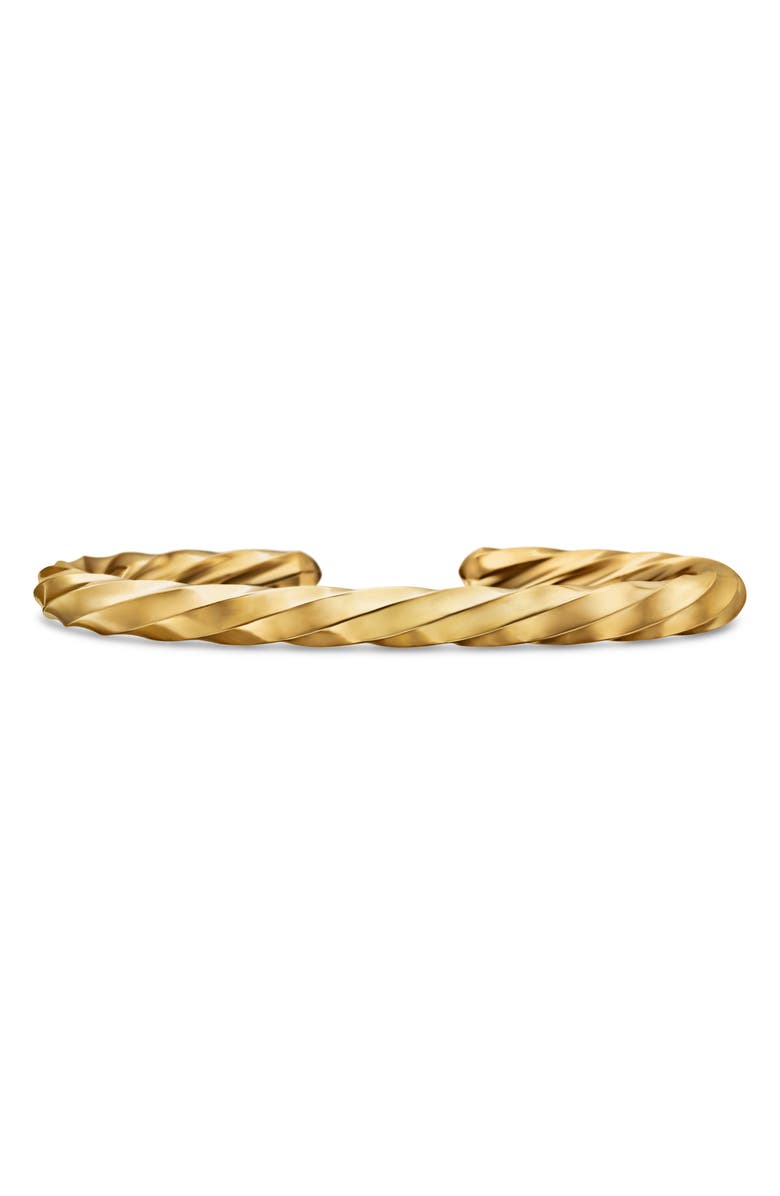 David Yurman Cable Edge<sup>®</sup> Cuff Bracelet in 18K Yellow Gold, 5.5mm, Main, color, 18K Gold Recycled