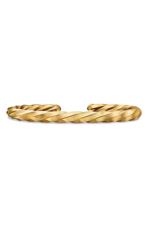 Cable Edge® Cuff Bracelet in 18K Yellow Gold, 5.5mm