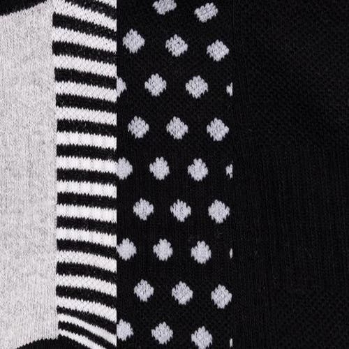 Muk Luks Cotton Compression Ankle Socks 3 Pair Pack In Black