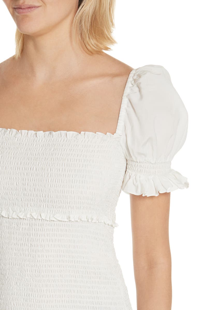 Cinq à Sept Ellis Smocked Silk Top, Alternate, color, 