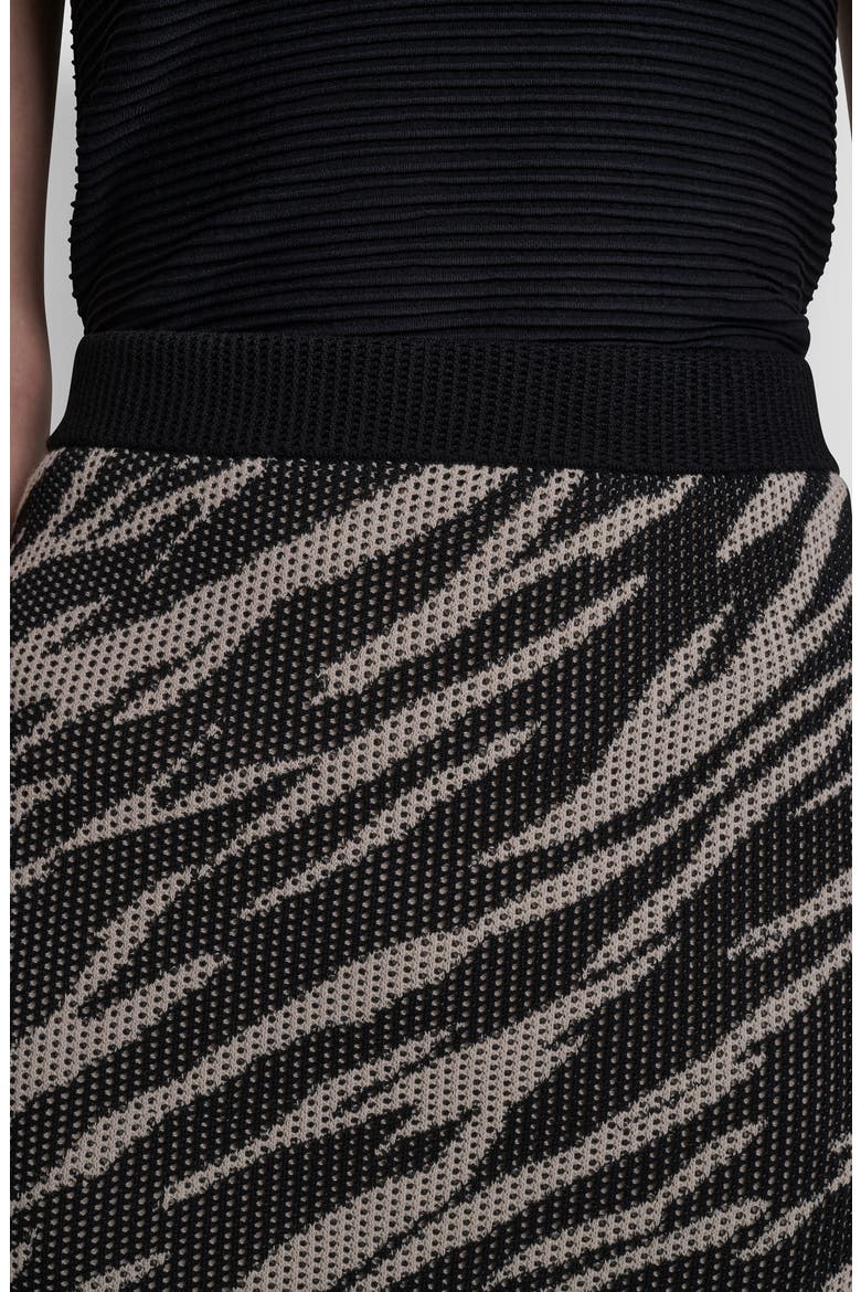 Zebra Jacquard Stitch Pencil Skirt, Alternate, color, CONCRETE ANIMAL