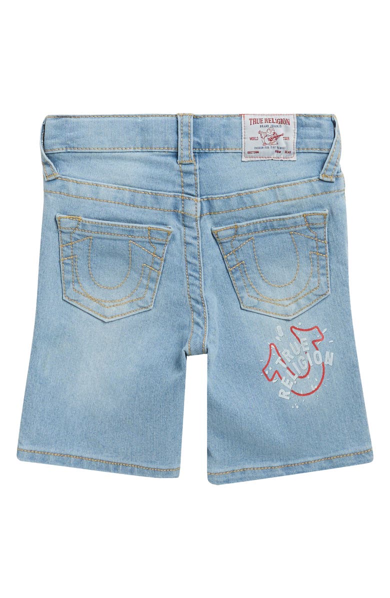 True Religion Kids' Logo Graphic Denim Shorts, Alternate, color, Soble