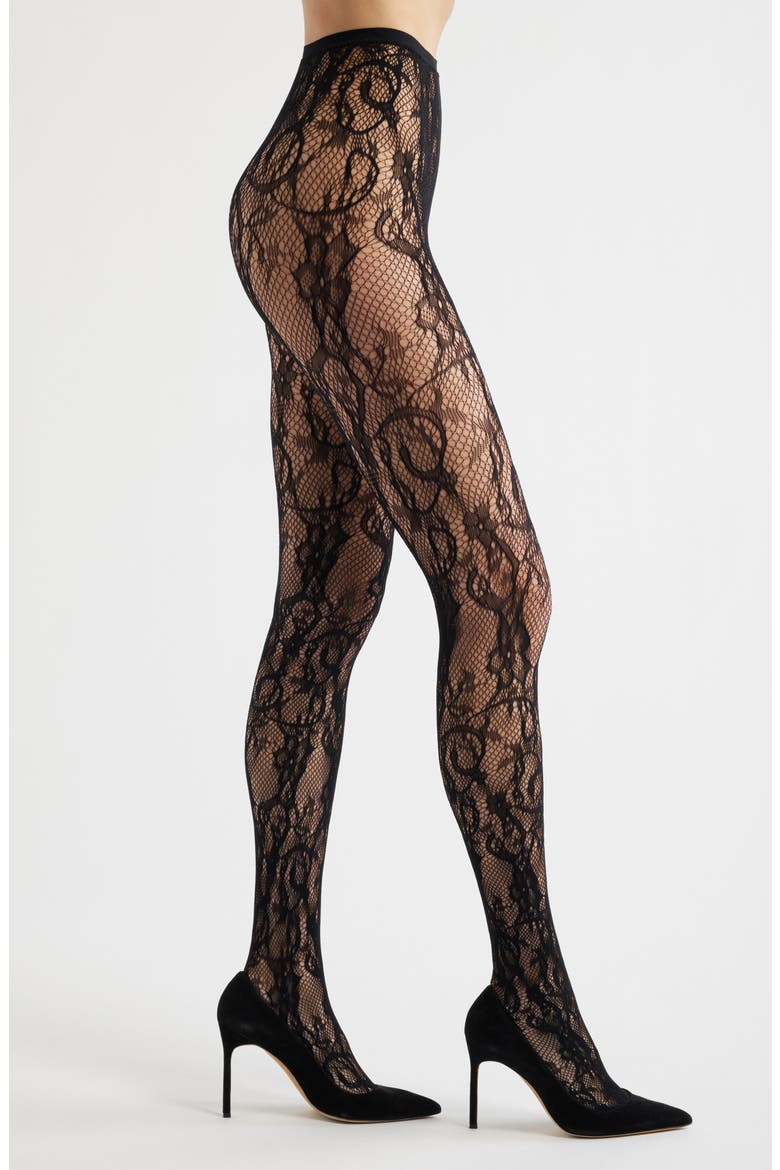 Lace Spell TIghts, Main, color, BLACK