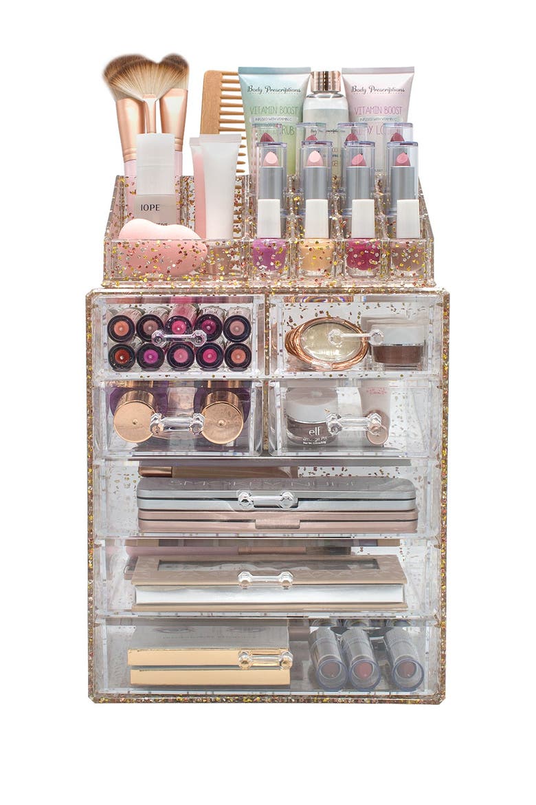 Tall Rug Display Rack SORBUS Glitter Makeup & Jewelry Storage Case Display Set | Nordstromrack