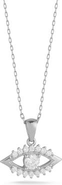 GLAZE JEWELRY Sterling Silver Eye Pendant Necklace