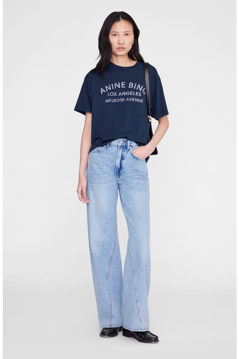 Cade Melrose Stencil Tee, Main, color, Navy