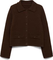 MANGO Textured Cardigan