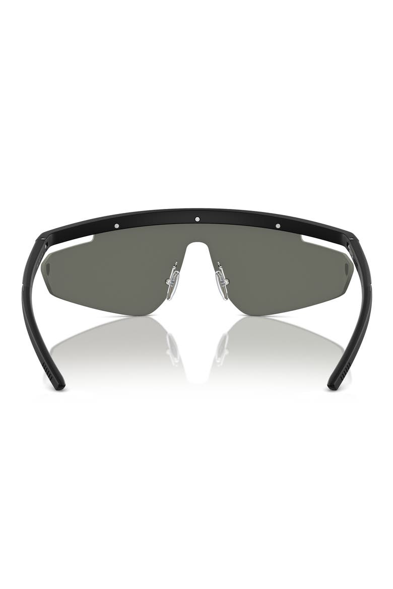 140mm Irregular Shield Sunglasses, Alternate, color, MATTE BLACK