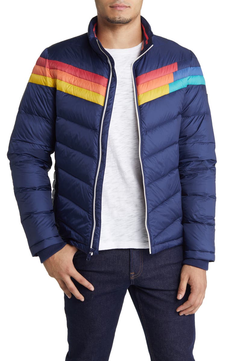 Marine Layer Zurich Recycled Nylon Puffer Coat, Main, color,