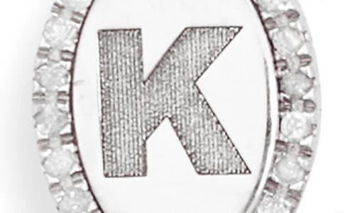 Meshmerise Diamond Initial Disc Bracelet In Gray